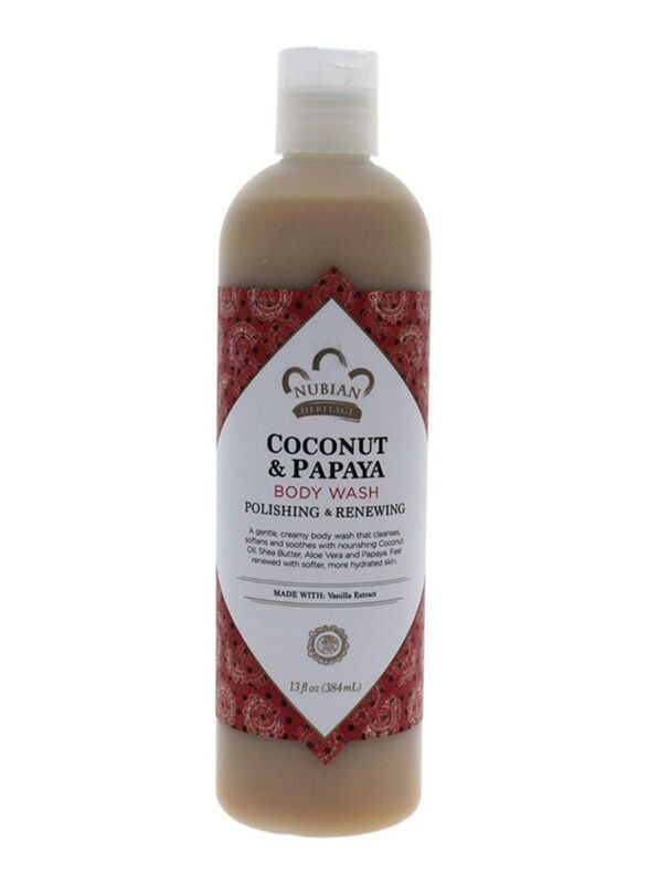 Nubian Heritage Coconut and Papaya Body Wash, 13oz