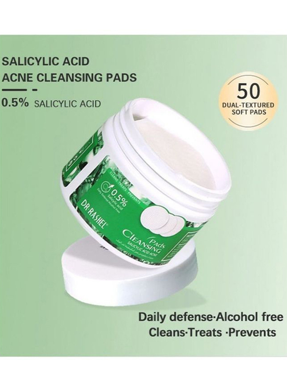 Dr. Rashel Salicylic Acid 0.5% Acne Cleansing Pads, 50gm