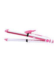 Kemei Multi Function 3 In 1 Ceramic Straighter, KM-1213, Pink