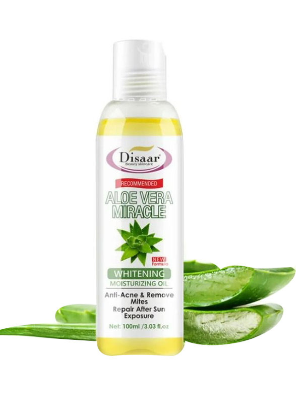 Disaar Aloe Vera Miracle Whitening & Moisturizing Oil, 2 x 100ml