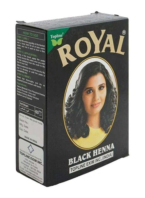 

Royal Henna Hair Colour, 60gm, Black