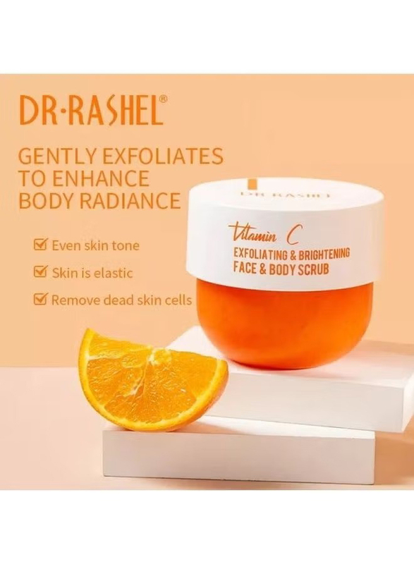 Dr. Rashel Vitamin C Exfoliating And Brightening For Face and Body Scrub, 250gm