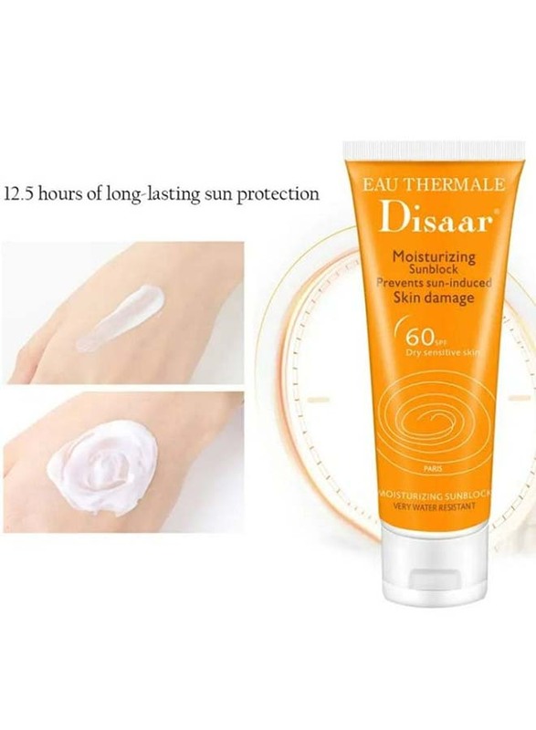 Disaar Sunscreen Moisturizing Cream SPF 60, 80ml, 3 Piece