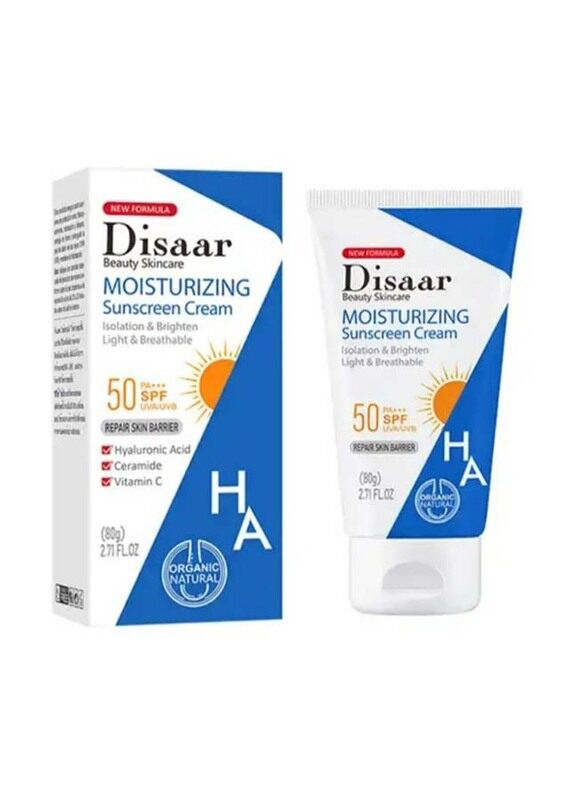 

Disaar Hyaluronic Acid SPF50 Sunscreen, 80gm