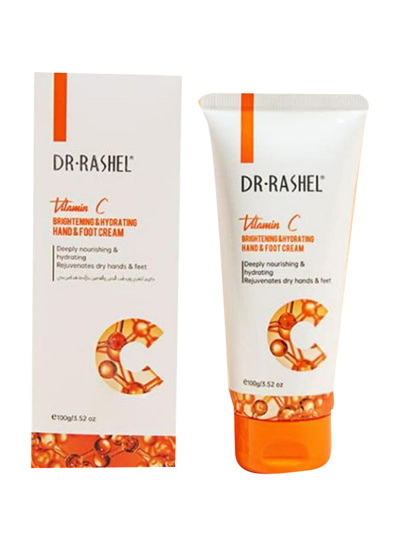 Dr Rashel Vitamin C Brightening & Hydrating Hand & Foot Cream, White, 100gm