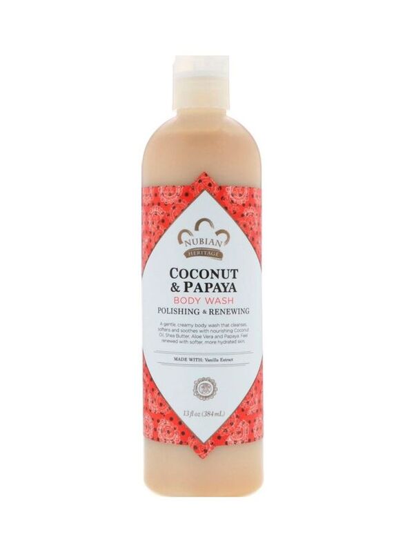 Nubian Heritage Coconut & Papaya Body Wash, 384ml