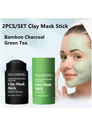 Guanjing Green Tea Clay Mask + Bamboo Charcoal Clay Mask, 80g