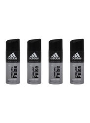 Adidas Dynamic Pulse Deodorant Body Spray, 4 x 600ml