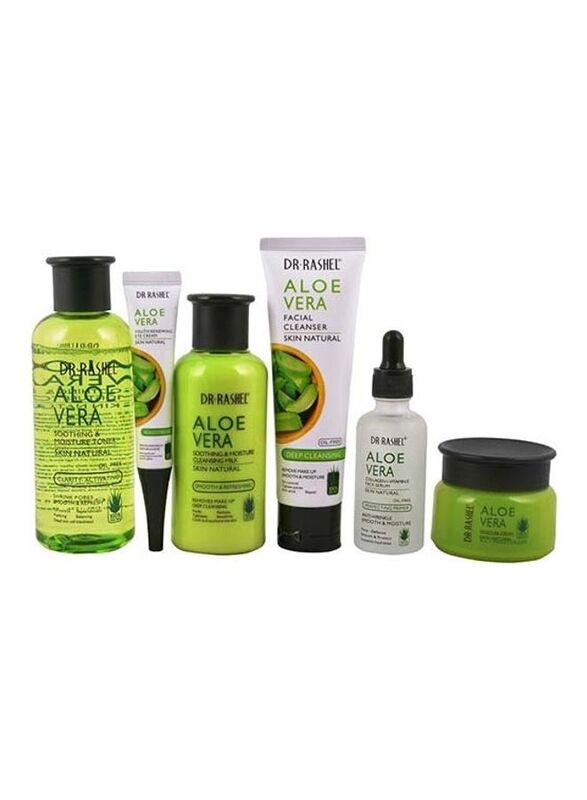 Dr Rashel Aloe Vera Skin Natural Soothing & Moisture Skin Care, 6 Pieces