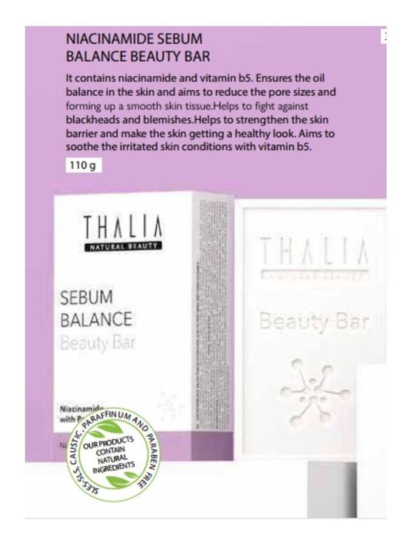 Thalia Niacinamide Oil Balancing Beauty Soap Bar, 110gm