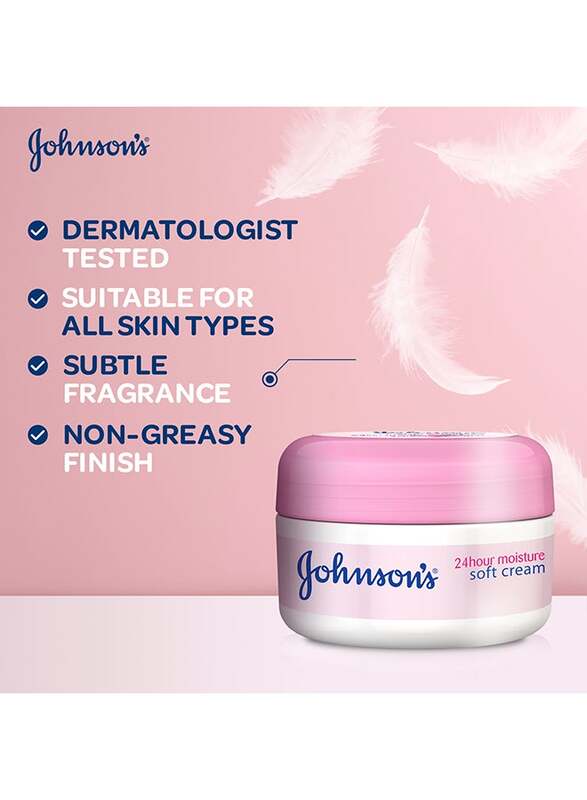 Johnson's 24 Hour Moisture Soft Body Cream, 200ml