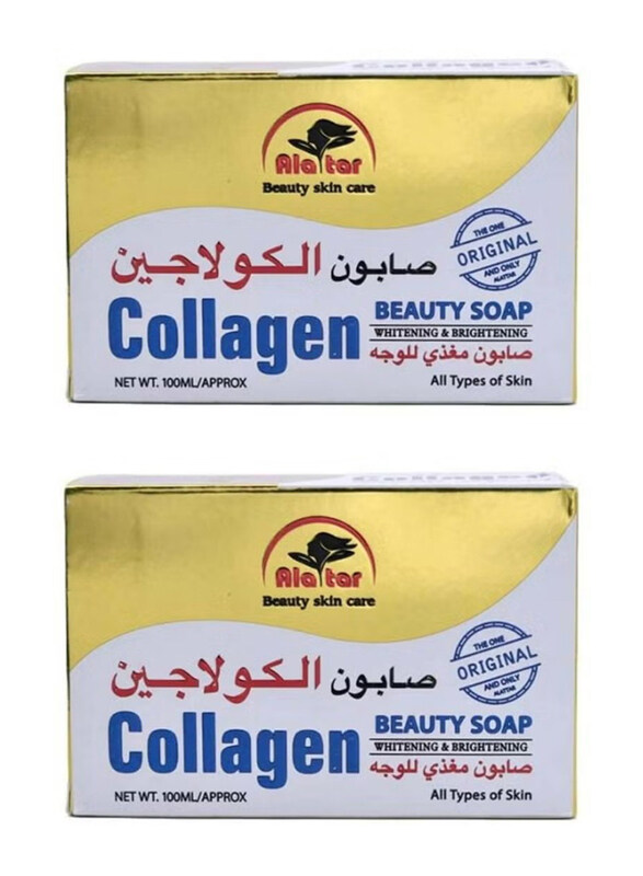 

Alattar Al Attar Collagen Whitening & Brightening Soap, 2 x 100 gm