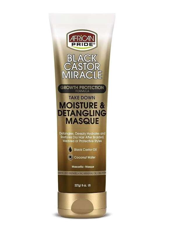 

African Pride Black Castor Miracle Moisture & Detangling Masque for All Hair Type, 227g