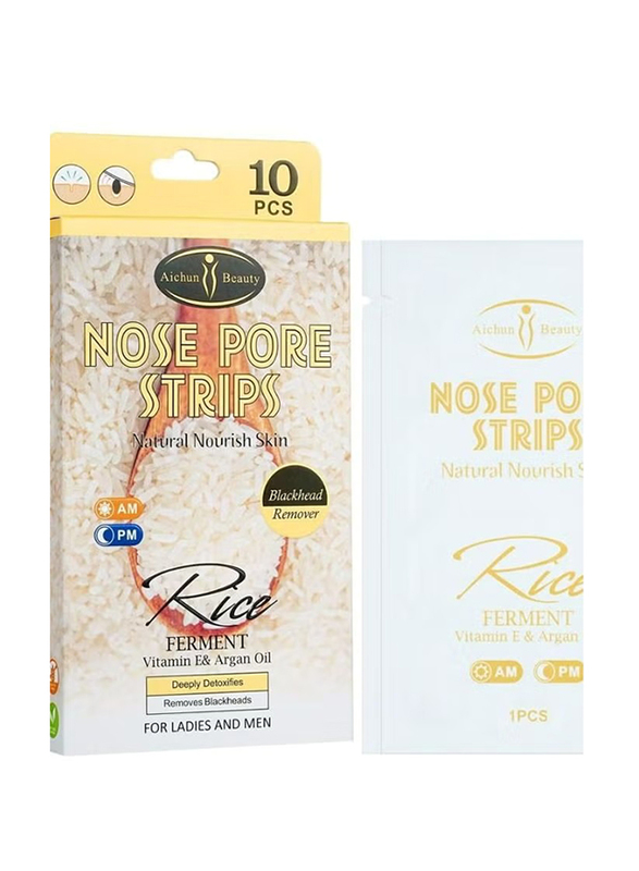 Aichun Beauty Nose Pore Rice Strips, 10 Strips