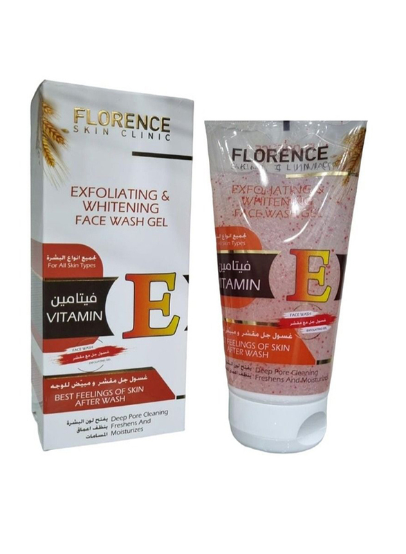 Florence Exfoliating Whitening Face Wash Gel Vitamin E
