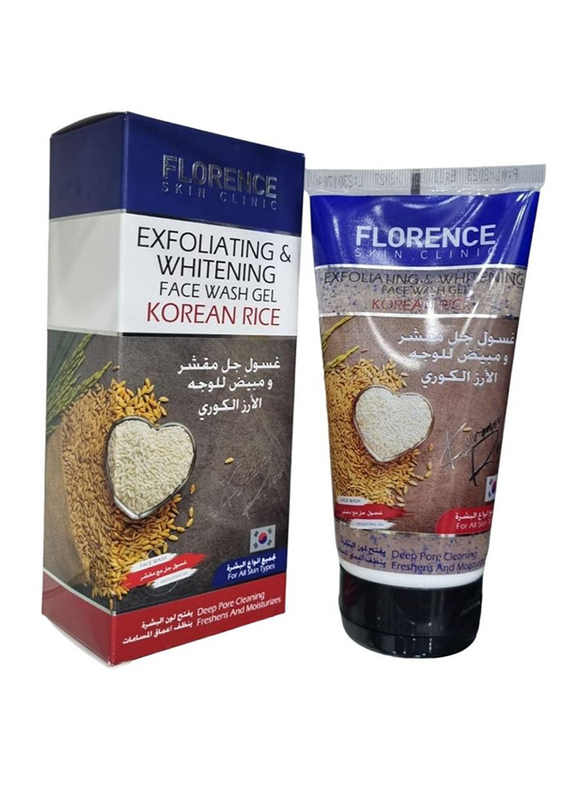 Florence Exfoliating Whitening Face Wash Gel Korean Rice