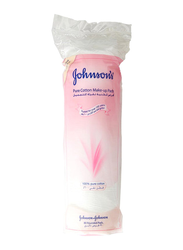

Johnson's Pure Cotton Make-Up Remover Pads, 80 Pieces, White