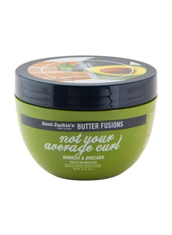 

Aunt Jackie's Butter Fusions Not Your Average Curl Bamboo & Avocado Hair Conditioning Protein Masque, 227gm