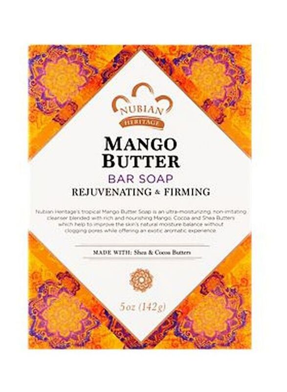 Nubian Heritage Mango Butter Bar Soap Set, Pack of 3 x 142g