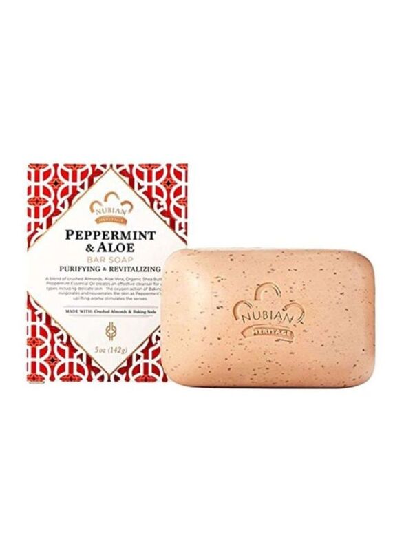 Nubian Heritage Peppermint Aloe Bar Soap, 5 oz