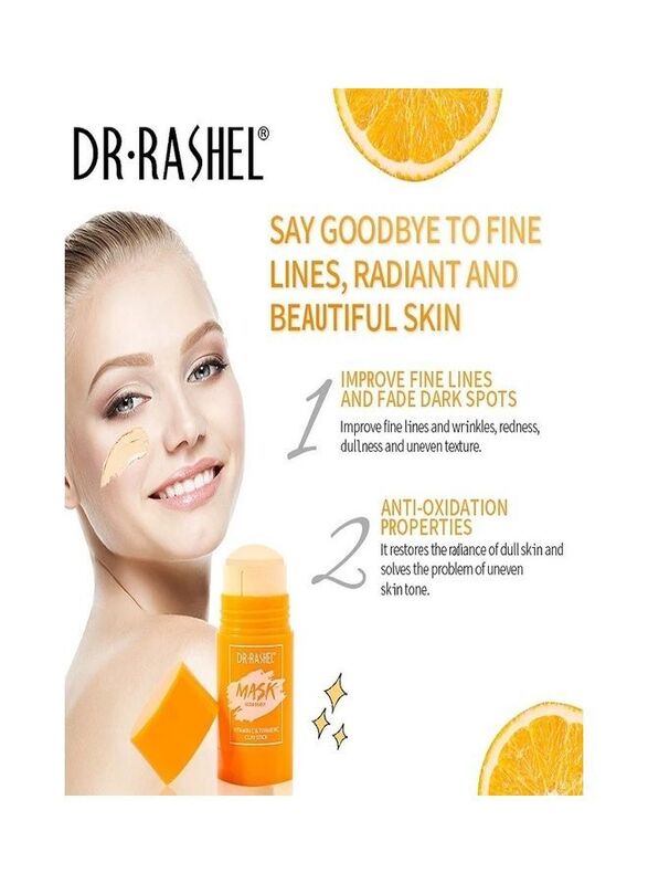 Dr. Rashel Vitamin C Turmeric Clay Stick Mask, 40gm