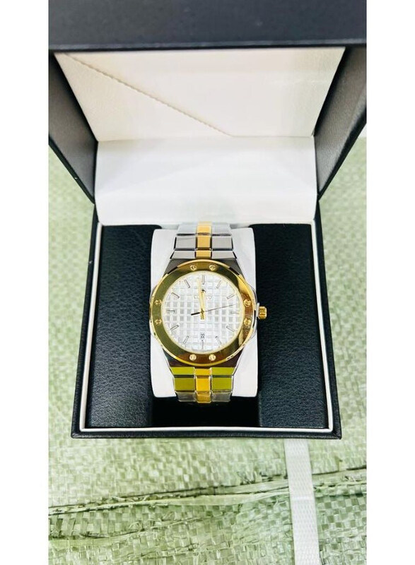 

Clasico Very Wonderful Analog Watch for Unisex with Stainless Steel Band, Gold/Silver-White