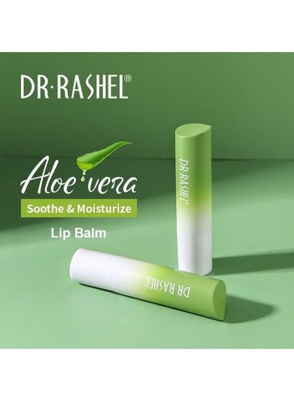 Dr. Rashel Aloe Vera Green Lip Balm Series Soothe And Moisturizing Lips, 3gm