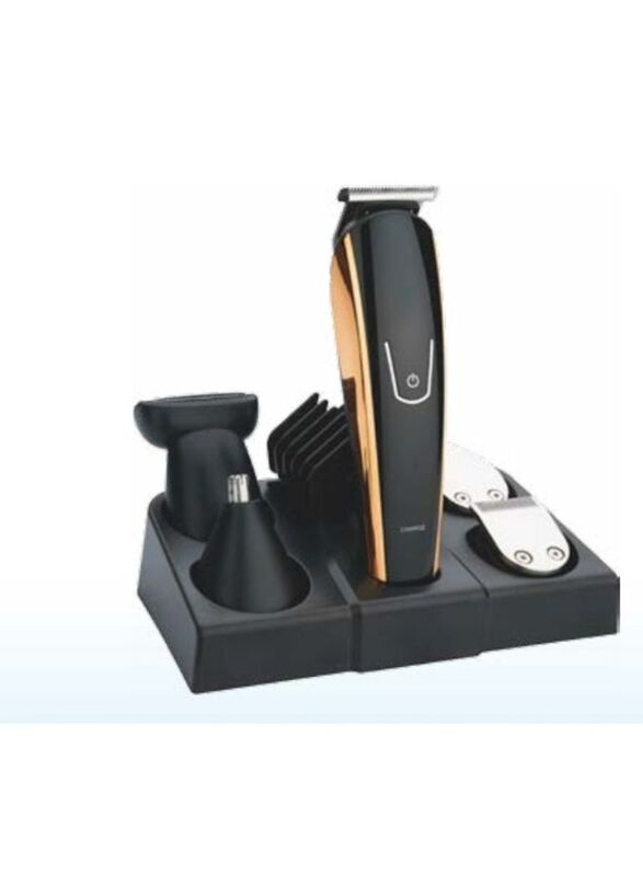 TM-292 Professional Hair Clipper & Trimmer Kit, Black/Gold