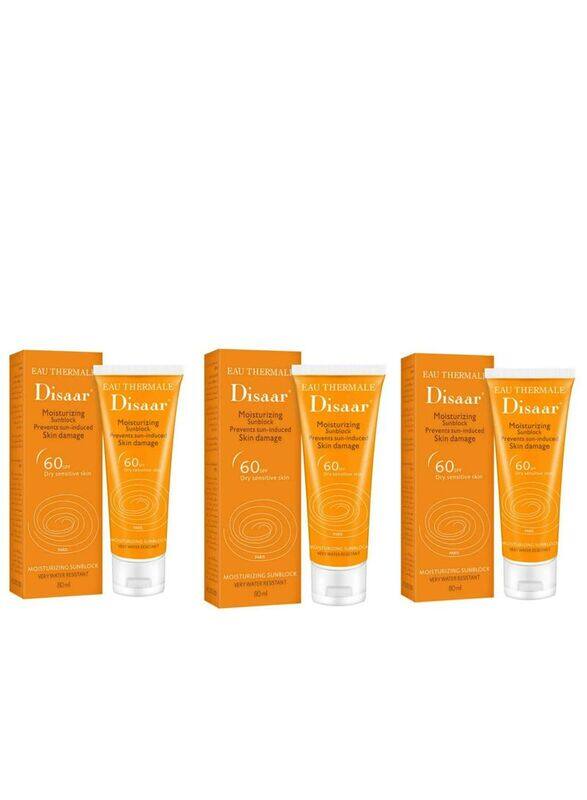 

Disaar Sunscreen Moisturizing Cream SPF 60, 80ml, 3 Piece