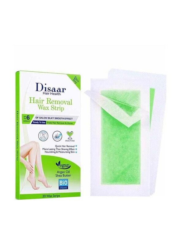 

Disaar Argan Oil & shea Butter Hair Removal Wax Strip, 20 Strips