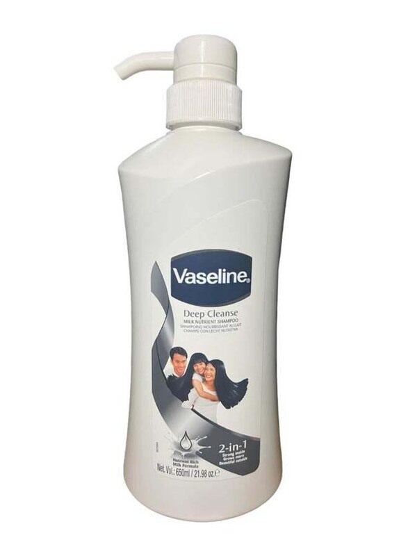 

Vaseline 2-in-1 Deep & Cleanse Milk Nutrient Shampoo, 650ml