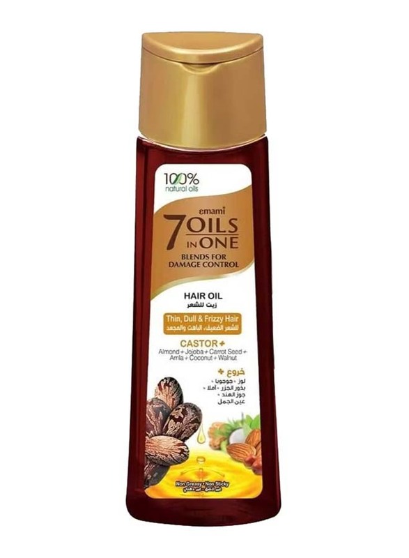 

Emami 7 Oils in One Blends for Damage Control Hair Oil Castor, 100ml