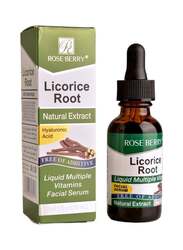 Rose Berry Licorice Root Natural Extract Liquid Multiple Vitamins Facial Serum, 30ml