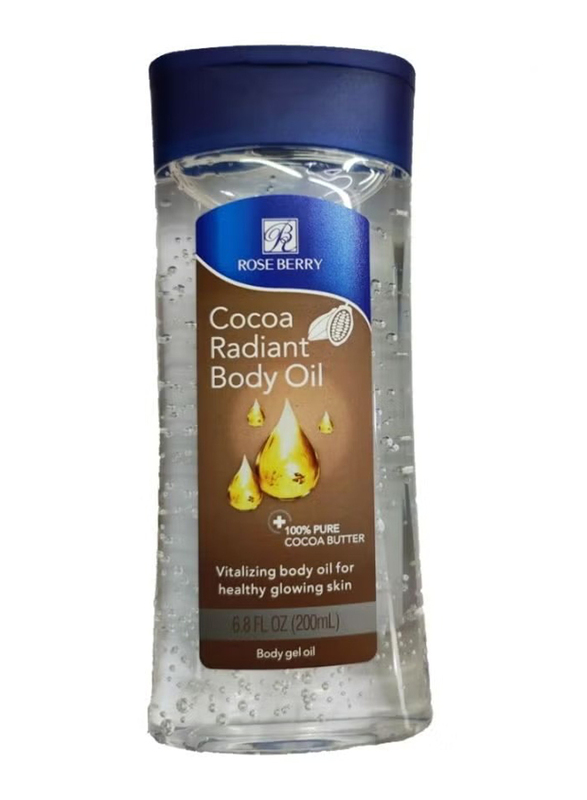 Rose Berry Nature Cocoa Butter Healthy Glowing Skin Body Oil, 200ml