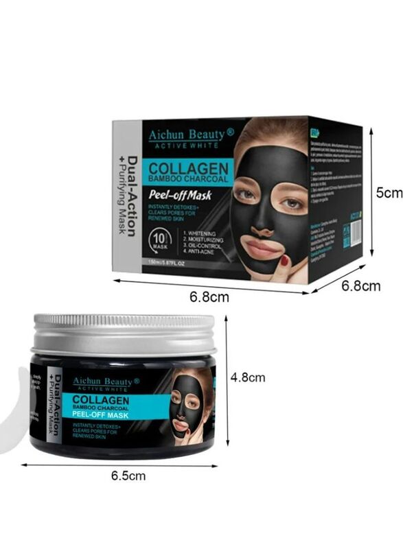 Aichun Beauty Collagen Bamboo Charcoal Peel-Off Mask, 150ml