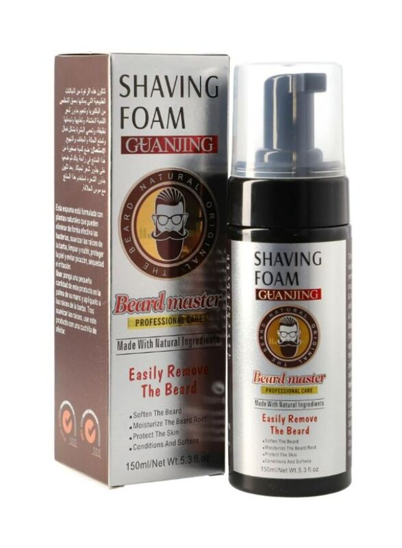 Guanjing Professional Natural Organic Mens Shaving Foam Cream, 150ml