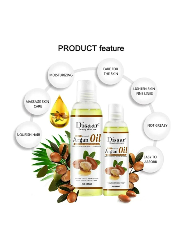 Disaar Natural Argan Oil, 2 x 100ml