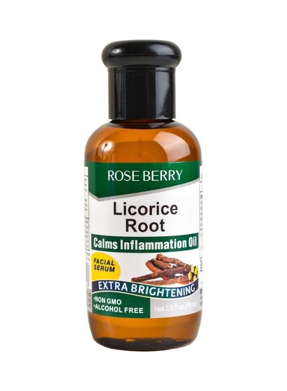 Rose Berry Licorice Root Calms Inflammation Oil Facial Serum Extra Brightening, 75ml