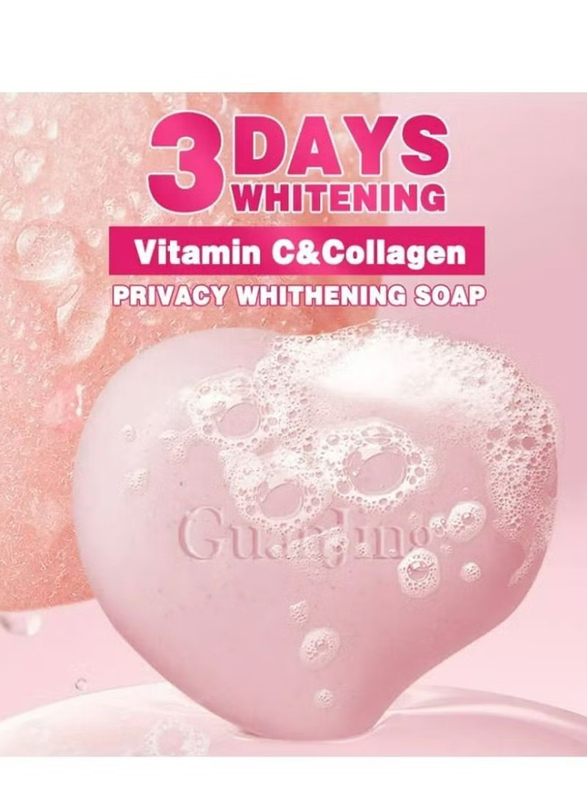 Guanjing Whitening Vitamin C Collagen Peach Essence Rejuvenation Privacy Soap, 80gm