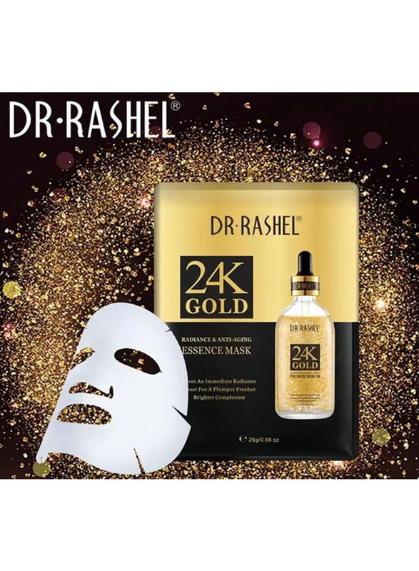 Dr Rashel 24K Gold Radiance & Anti-Aging Essence Mask, 5 Pieces