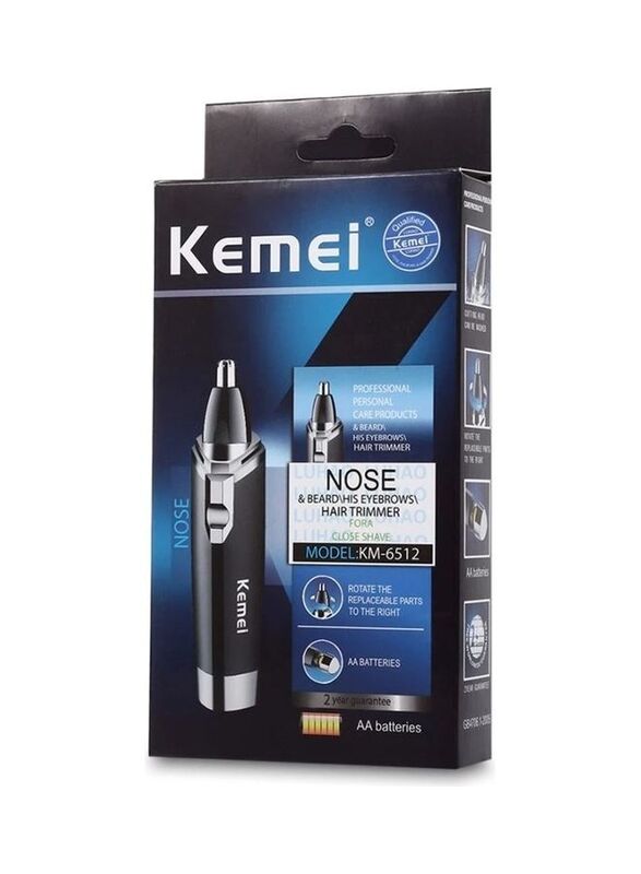 

Kemei KM-6512 Portable Nasal Nose Hair Trimmer, Black