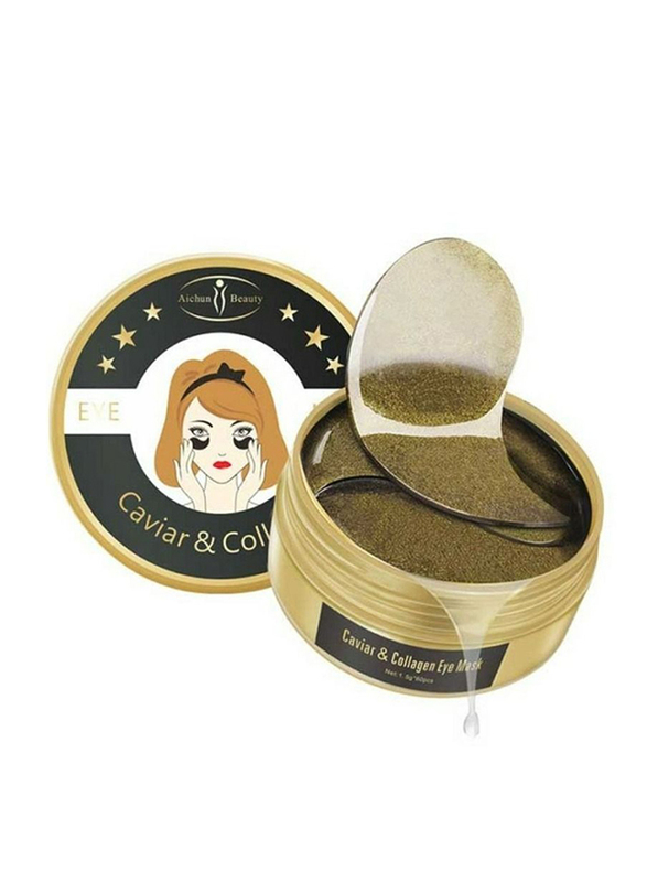 Aichun Beauty Caviar & Collagen Under Eye Mask, 60 Pieces