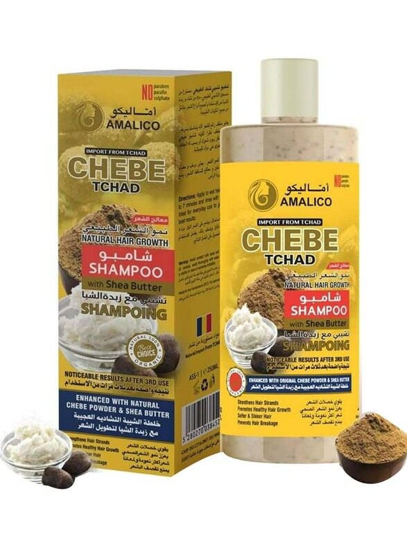 

Amalico Chebe Shampoo for Hair Growth with Shea Butter, 250ml