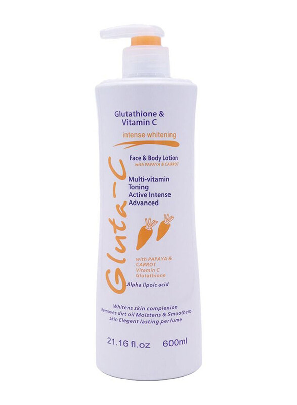 

Gluta C Face & Body Lotion with Papaya & Carrot Extract, 600ml