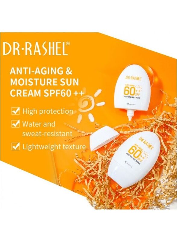 Dr. Rashel Anti-Aging Moisturizing Sunscreen Cream SPF 60++, 60ml