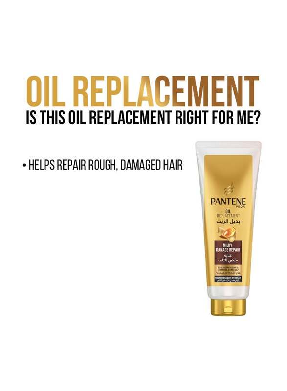 Pantene Milky Damage Repair Nourished Oil Replacement for Damaged Hair, 180ml