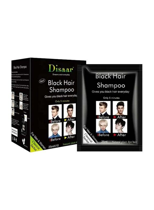 

Disaar Hair Shampoo, 10 x 25ml, Black
