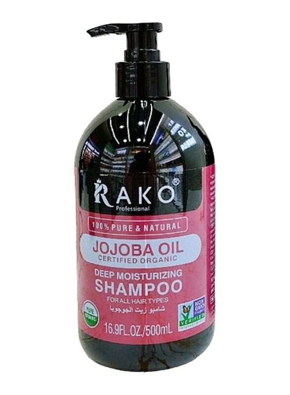 

Rako Jojoba Oil Certified Organic Deep Moisturizing Shampoo for All Hair Types, 500ml