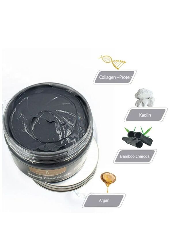 Aichun Beauty Argan Oil & Bamboo Charcoal Black Clay Mask, 150gm