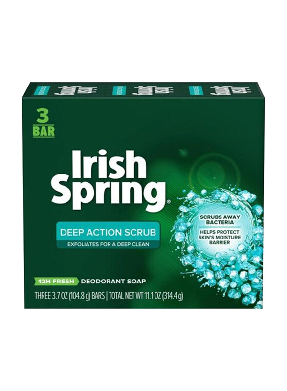 

Irish Spring Deep Action Scrub Deodorant Soap 3 Bar, 3.7 Oz